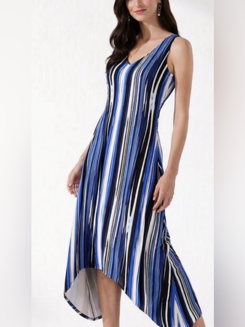 Tommy Bahama Brighton Blues Stripe Handkerchief Maxi Dress - NWT Small